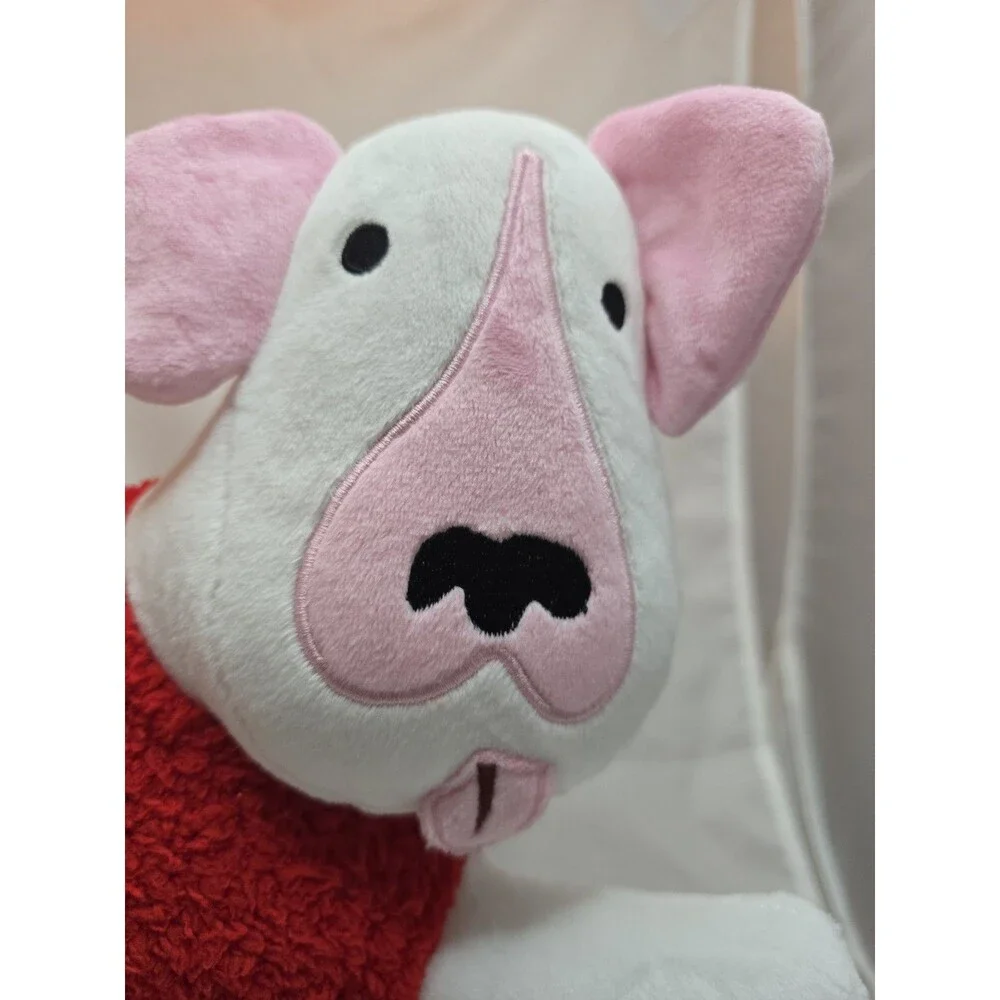 Room Essentials Target Valentine Dog Shaped Toss Pillow Red Heart 18” Plush New